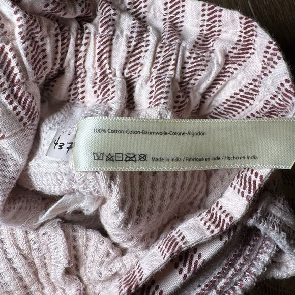 Free People One Harriet Striped Shorts Mauve Relaxed Boho Size Medium - Picture 4 of 5